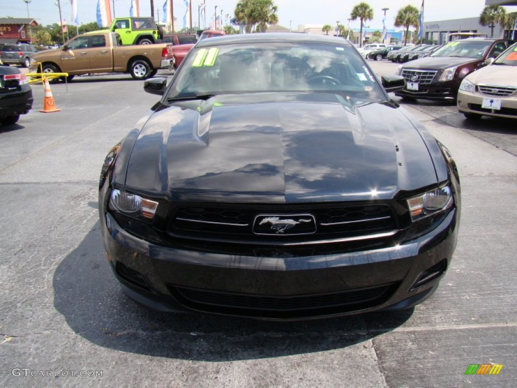 2011 Mustang V6 Premium Coupe - Ebony Black / Charcoal Black photo #3