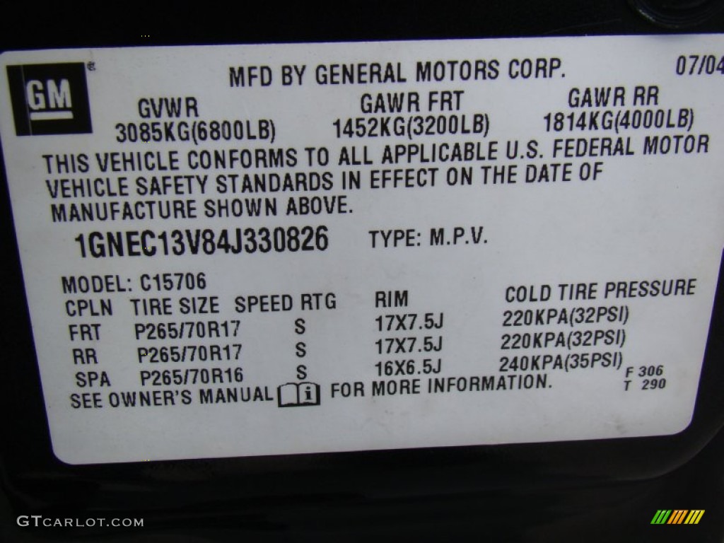 2004 Tahoe LS - Dark Gray Metallic / Gray/Dark Charcoal photo #21