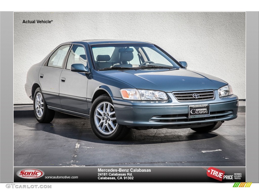 2000 Camry XLE V6 - Sailfin Blue Metallic / Oak photo #1