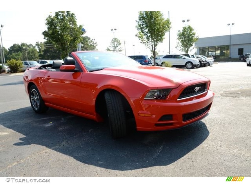 2013 Mustang V6 Premium Convertible - Race Red / Charcoal Black photo #3