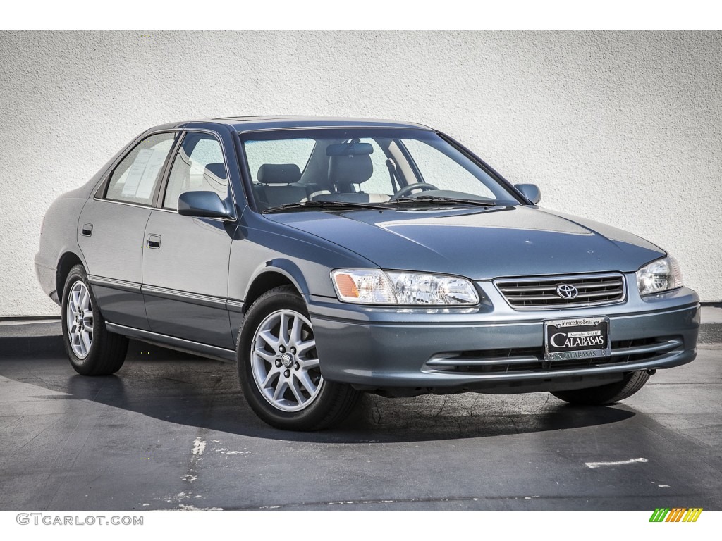 2000 Camry XLE V6 - Sailfin Blue Metallic / Oak photo #12