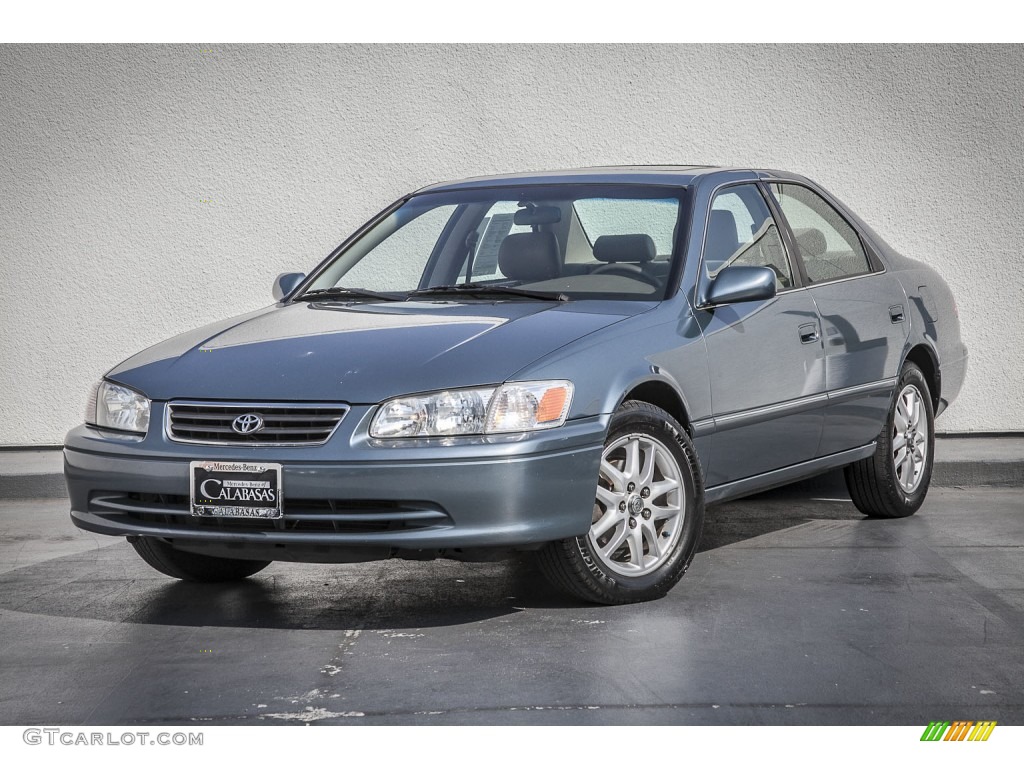 2000 Camry XLE V6 - Sailfin Blue Metallic / Oak photo #13