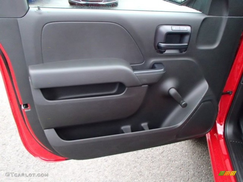2014 Chevrolet Silverado 1500 WT Regular Cab Jet Black/Dark Ash Door Panel Photo #85652558
