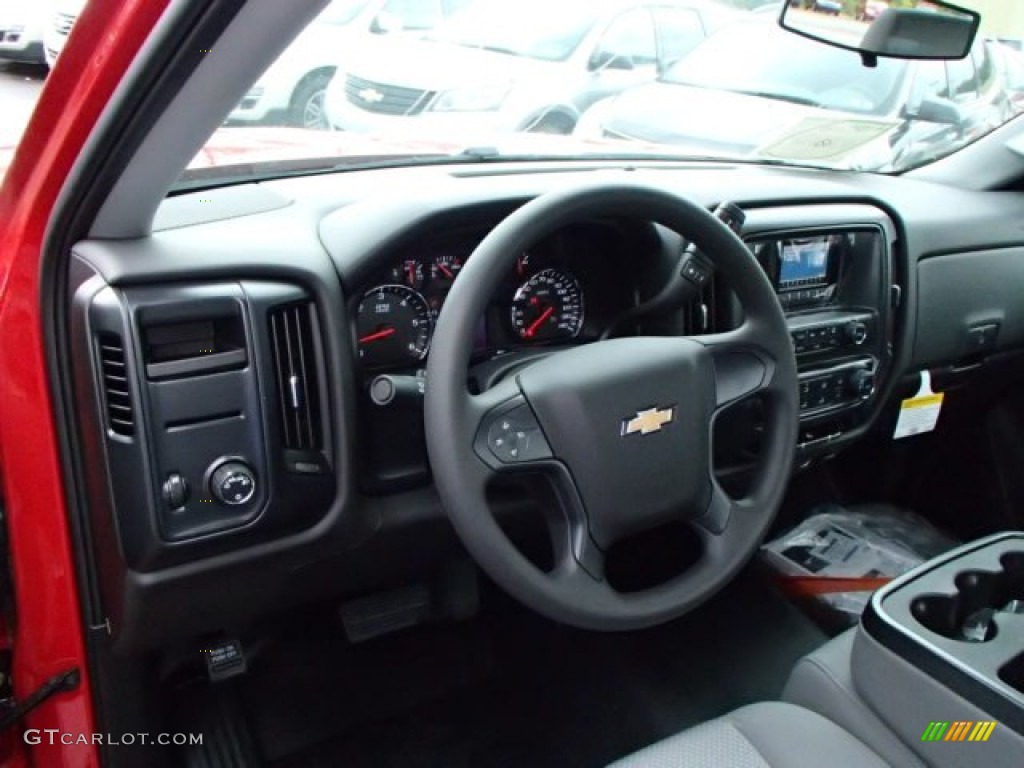 2014 Chevrolet Silverado 1500 WT Regular Cab Jet Black/Dark Ash Dashboard Photo #85652627