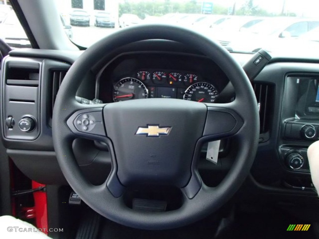 2014 Chevrolet Silverado 1500 WT Regular Cab Jet Black/Dark Ash Steering Wheel Photo #85652666