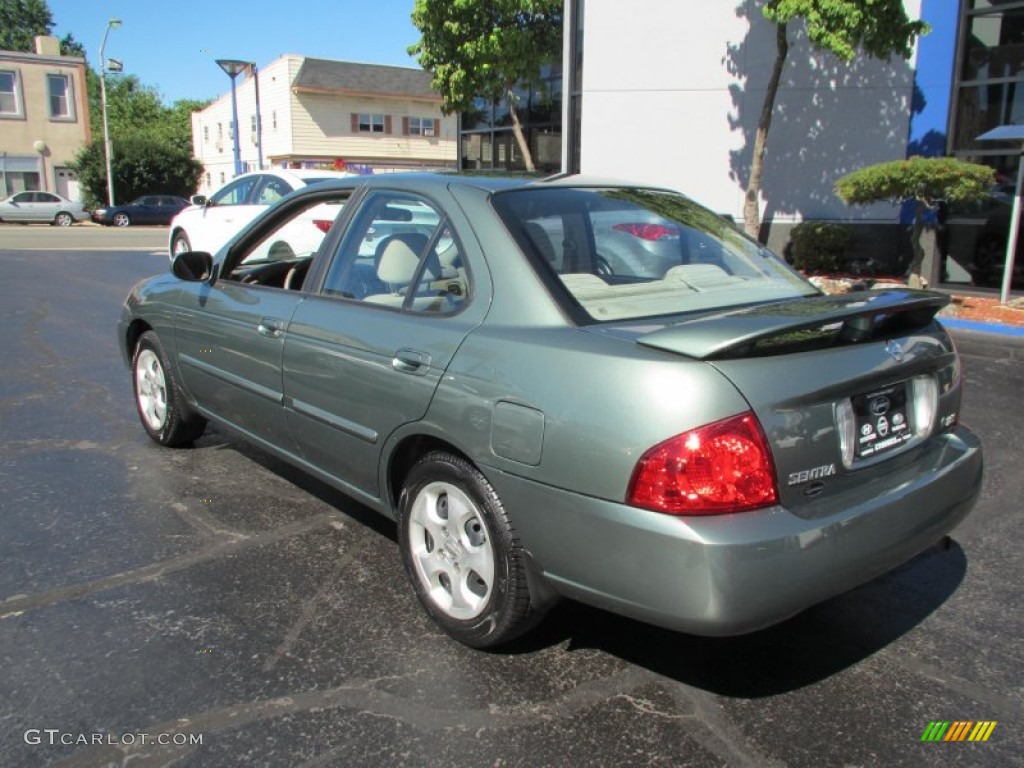 2005 Sentra 1.8 S - Jaded Green / Taupe photo #5