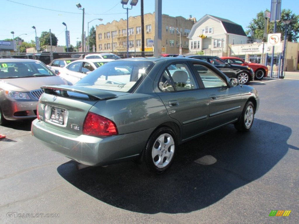 2005 Sentra 1.8 S - Jaded Green / Taupe photo #6