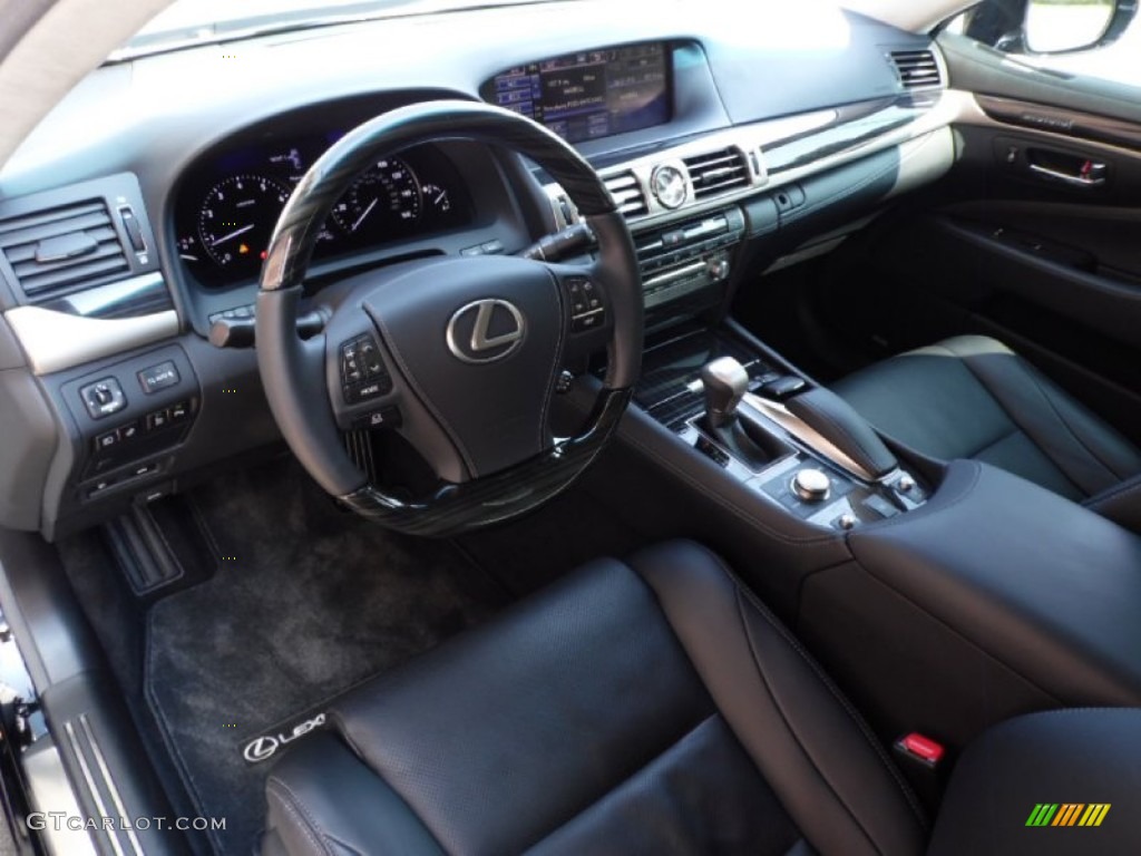 Black/Shimamoku Espresso Interior 2013 Lexus LS 460 L Photo #85653266