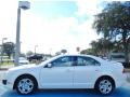 2011 White Platinum Tri-Coat Ford Fusion SE V6  photo #2