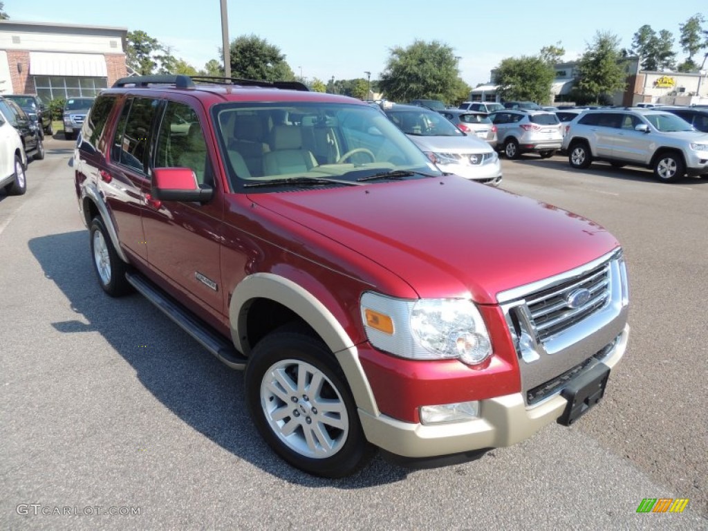 2008 Explorer Eddie Bauer - Redfire Metallic / Camel photo #1
