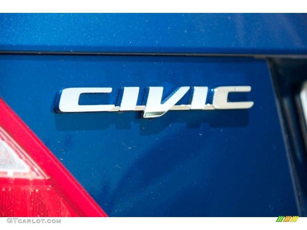 2013 Civic LX Coupe - Dyno Blue Pearl / Gray photo #3