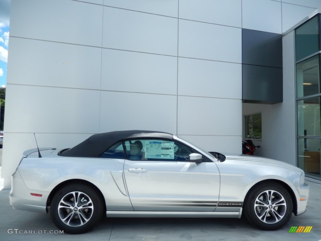 2014 Mustang V6 Premium Convertible - Ingot Silver / Medium Stone photo #3