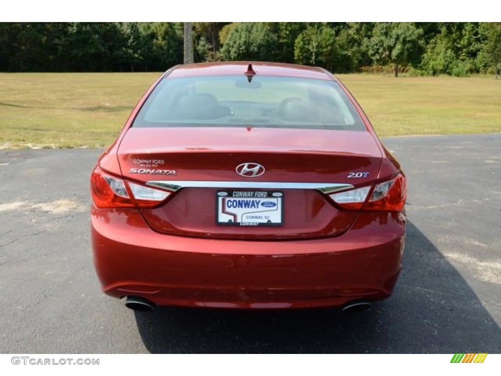 2011 Sonata SE 2.0T - Venetian Red / Black photo #6