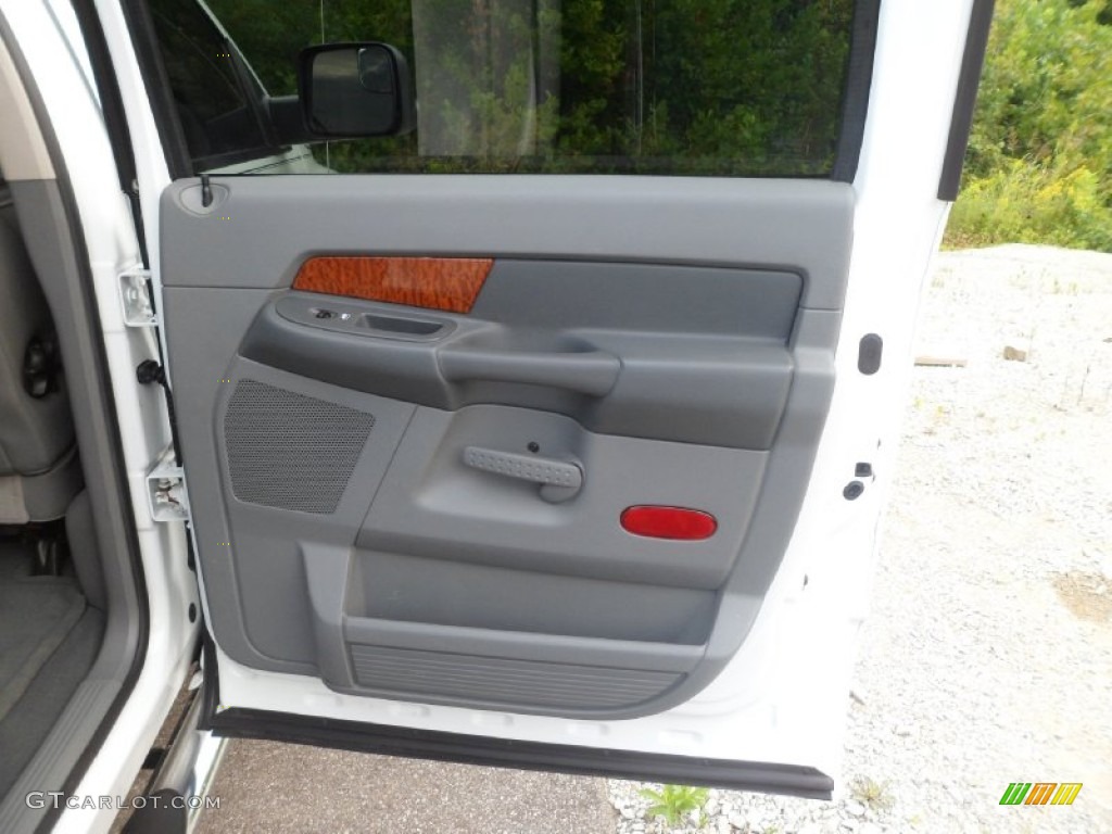 2007 Ram 1500 Laramie Mega Cab 4x4 - Bright White / Medium Slate Gray photo #21