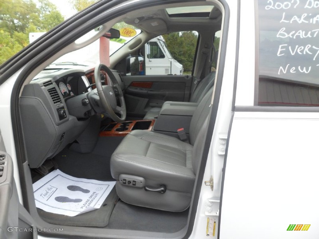 2007 Ram 1500 Laramie Mega Cab 4x4 - Bright White / Medium Slate Gray photo #35