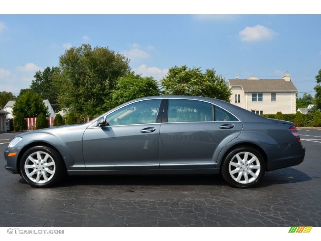 2007 S 550 4Matic Sedan - Flint Grey Metallic / designo Porcelain Beige photo #3