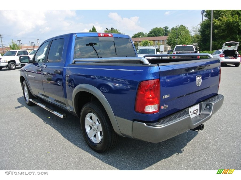 2011 Ram 1500 SLT Crew Cab - Deep Water Blue Pearl / Dark Slate Gray/Medium Graystone photo #4