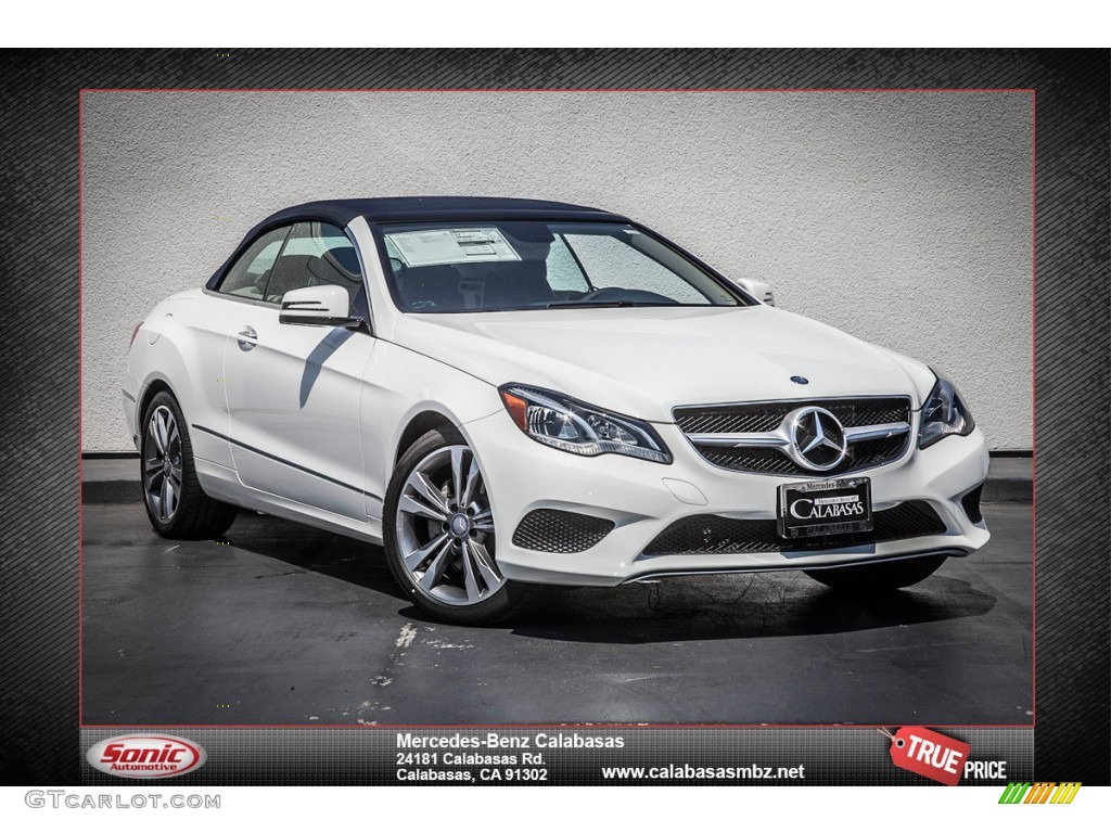 2014 E 350 Cabriolet - Polar White / Deep Sea Blue/Silk Beige photo #1