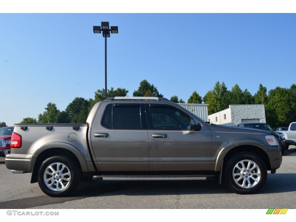 2007 Explorer Sport Trac Limited - Mineral Grey Metallic / Camel photo #2