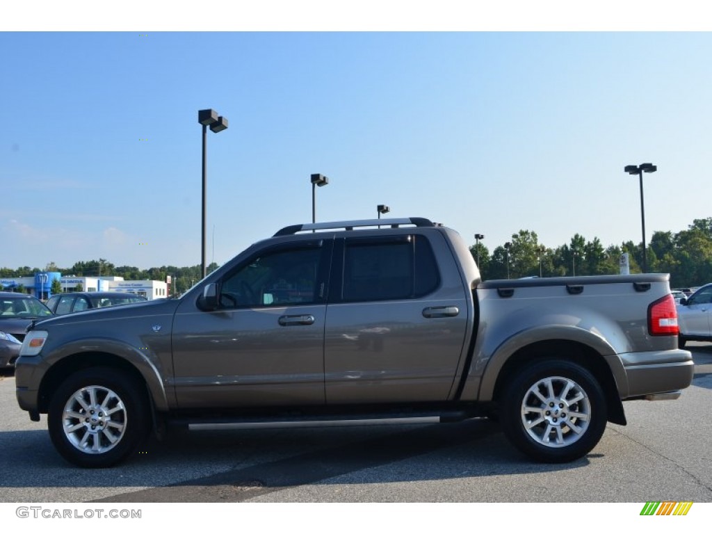 2007 Explorer Sport Trac Limited - Mineral Grey Metallic / Camel photo #5