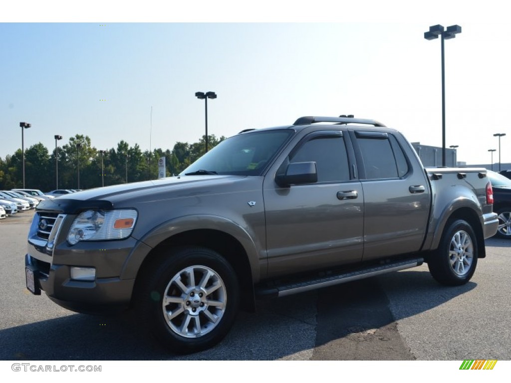 2007 Explorer Sport Trac Limited - Mineral Grey Metallic / Camel photo #6