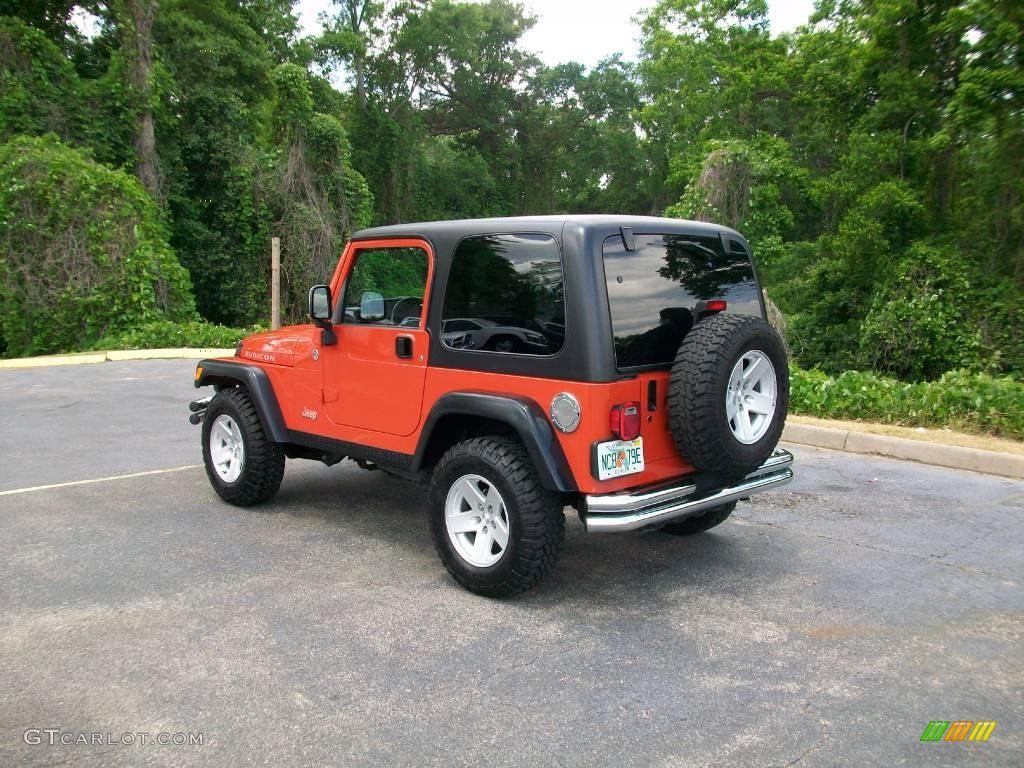 2006 Wrangler Rubicon 4x4 - Impact Orange / Dark Slate Gray photo #5