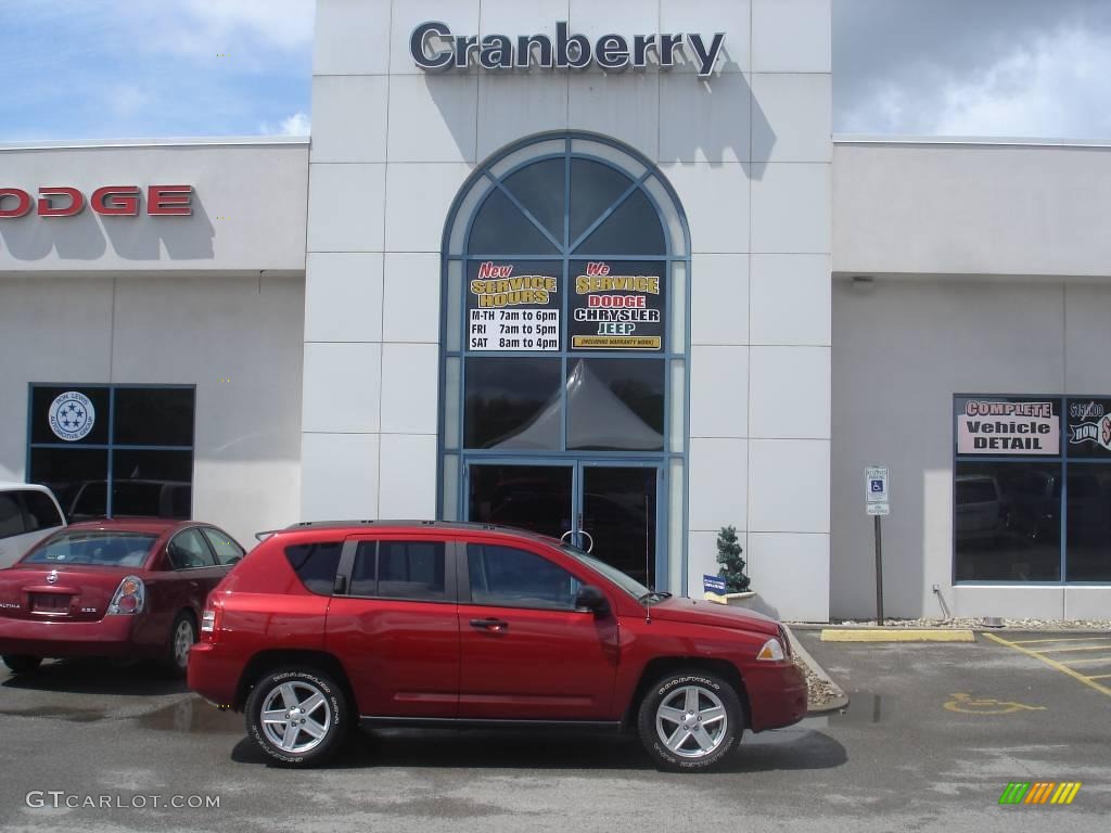 2007 Compass Sport 4x4 - Inferno Red Crystal Pearlcoat / Pastel Pebble Beige photo #1