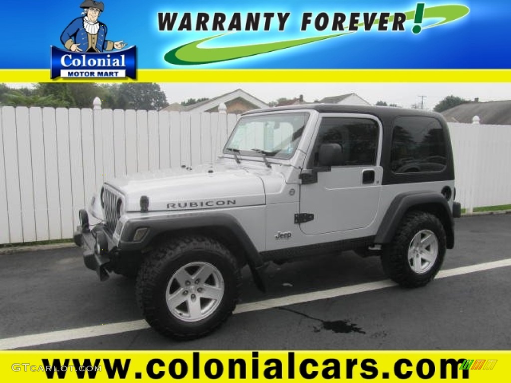 2006 Wrangler Rubicon 4x4 - Bright Silver Metallic / Dark Slate Gray photo #1