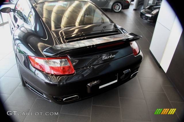2008 911 Turbo Coupe - Basalt Black Metallic / Natural Brown photo #20