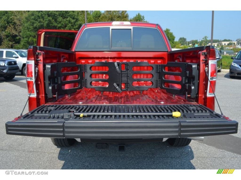 2013 F150 Lariat SuperCrew 4x4 - Ruby Red Metallic / Adobe photo #8