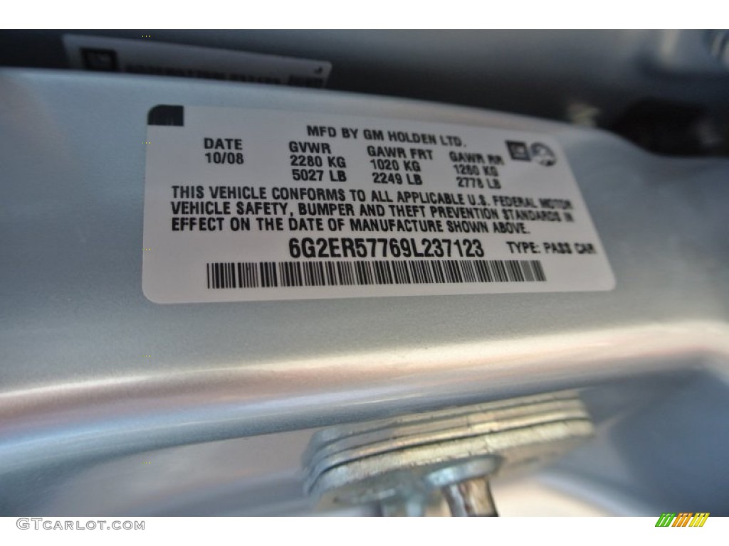 2009 G8 Sedan - Maverick Silver Metallic / Onyx photo #7