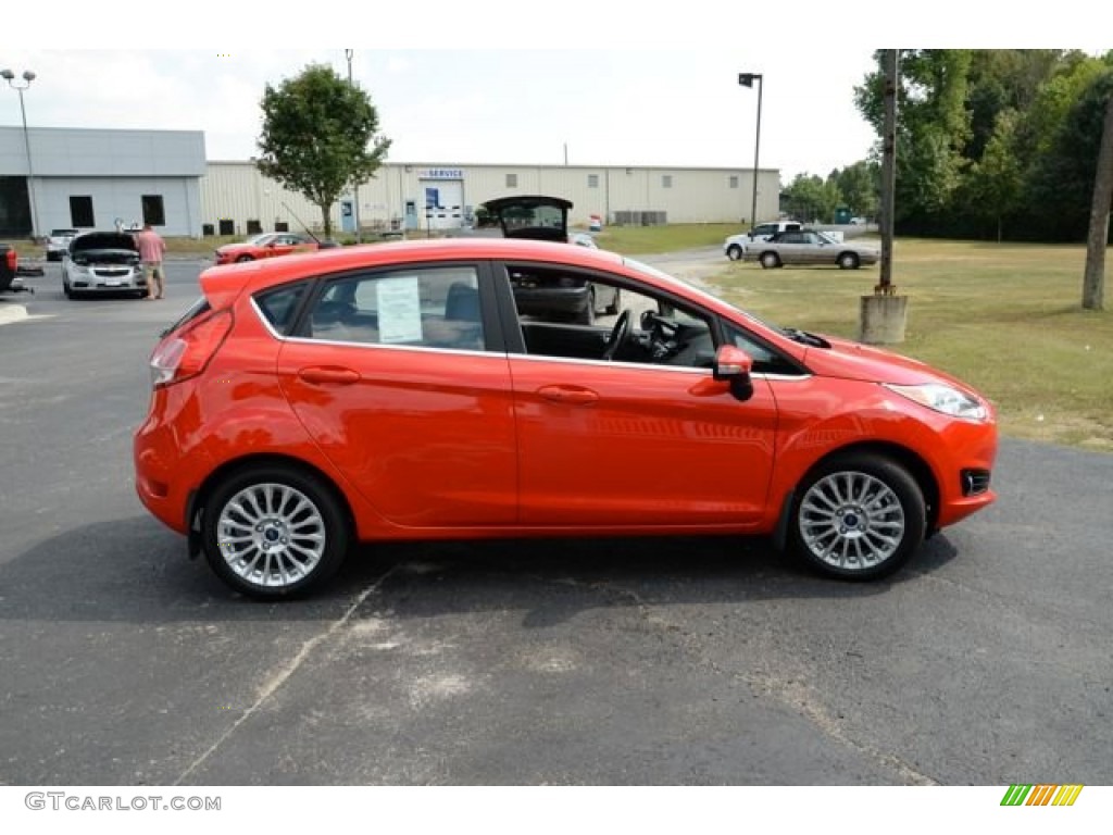 Race Red 2014 Ford Fiesta Titanium Hatchback Exterior Photo #85666772