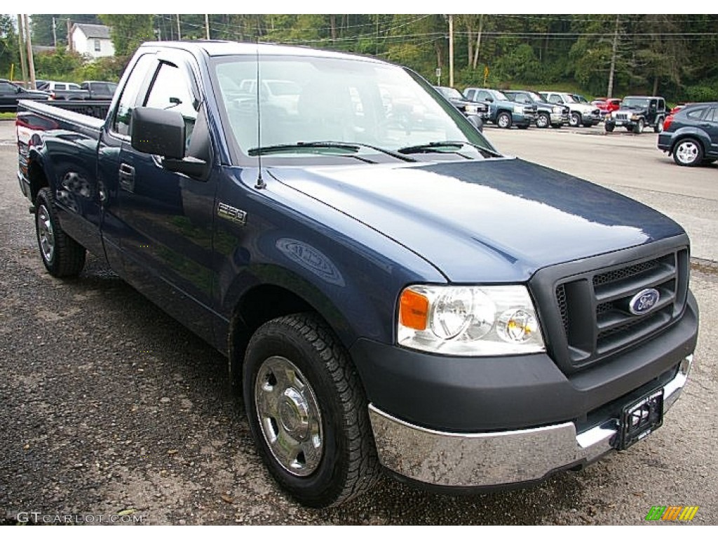 2005 F150 XL Regular Cab - True Blue Metallic / Medium Flint Grey photo #9