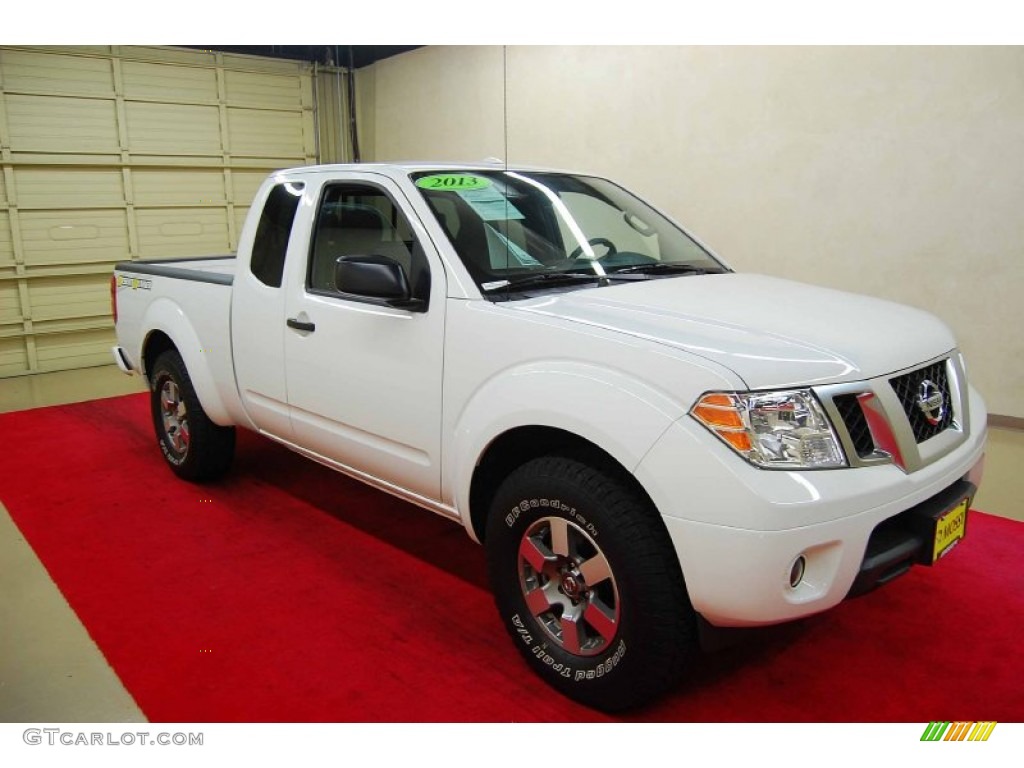 Glacier White Nissan Frontier