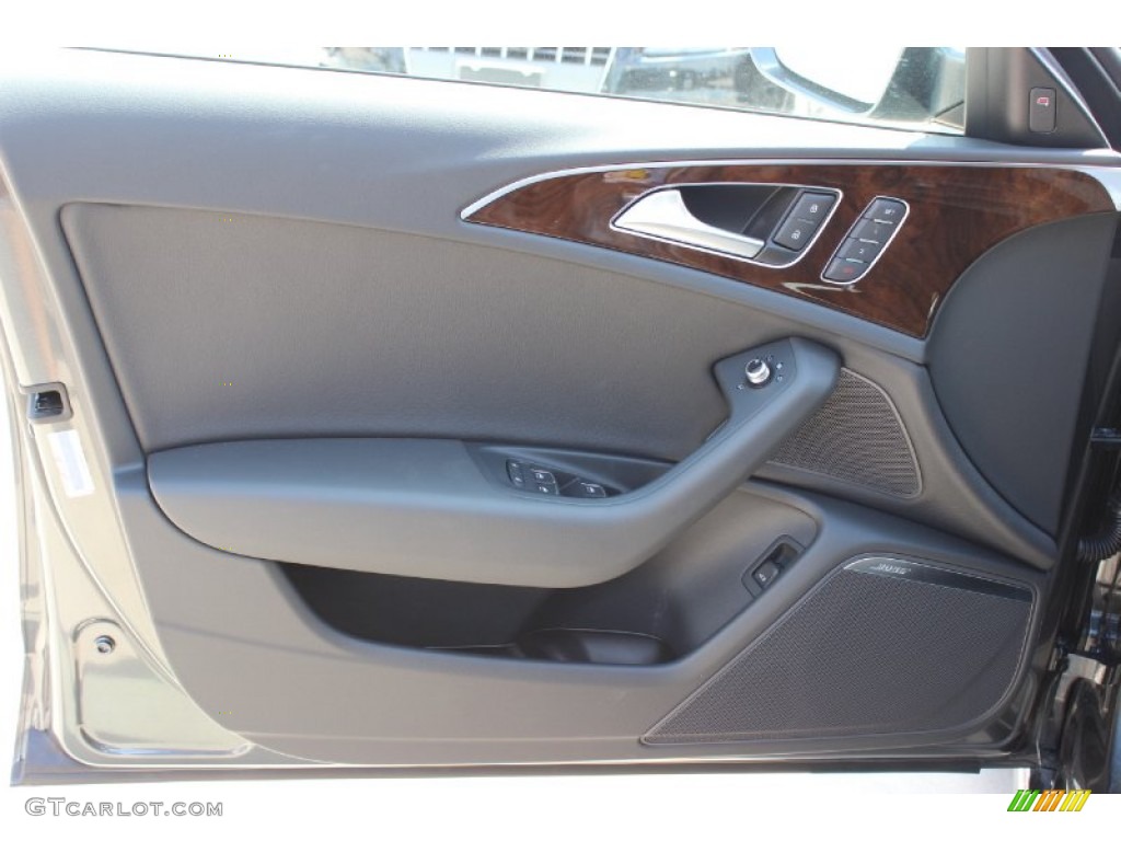 2014 Audi A6 3.0T quattro Sedan Black Door Panel Photo #85671603