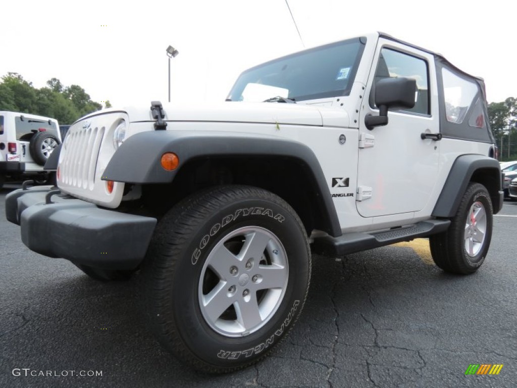 2009 Wrangler X 4x4 - Stone White / Dark Slate Gray/Medium Slate Gray photo #3