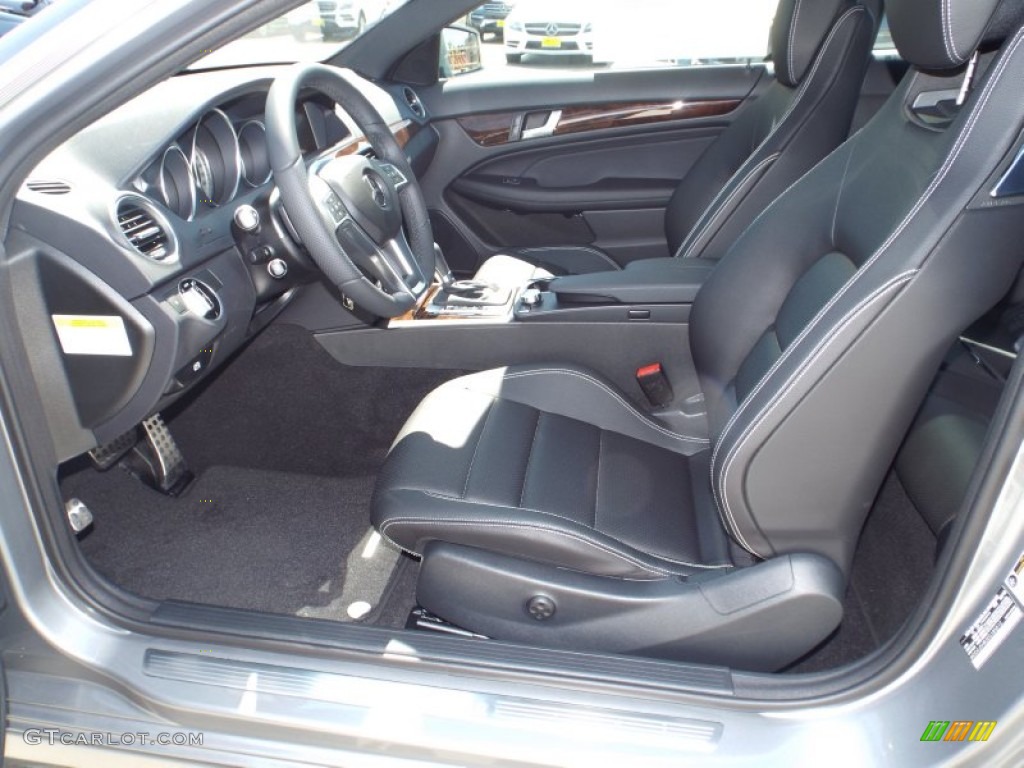 Black Interior 2014 Mercedes-Benz C 350 Coupe Photo #85675751