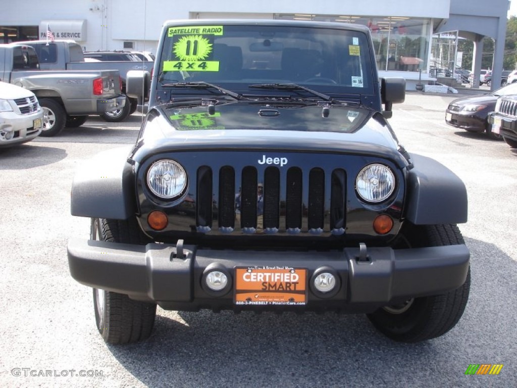 2011 Wrangler Sport 4x4 - Black / Black photo #2