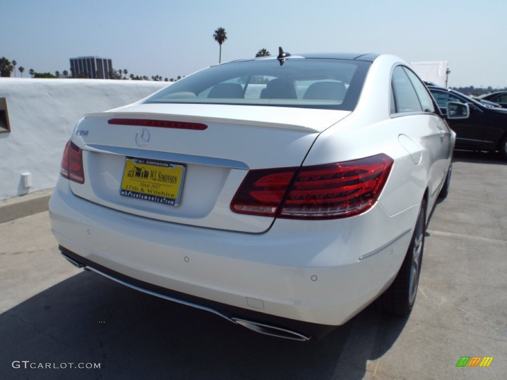 2014 E 350 Coupe - Diamond White Metallic / Silk Beige/Espresso Brown photo #4