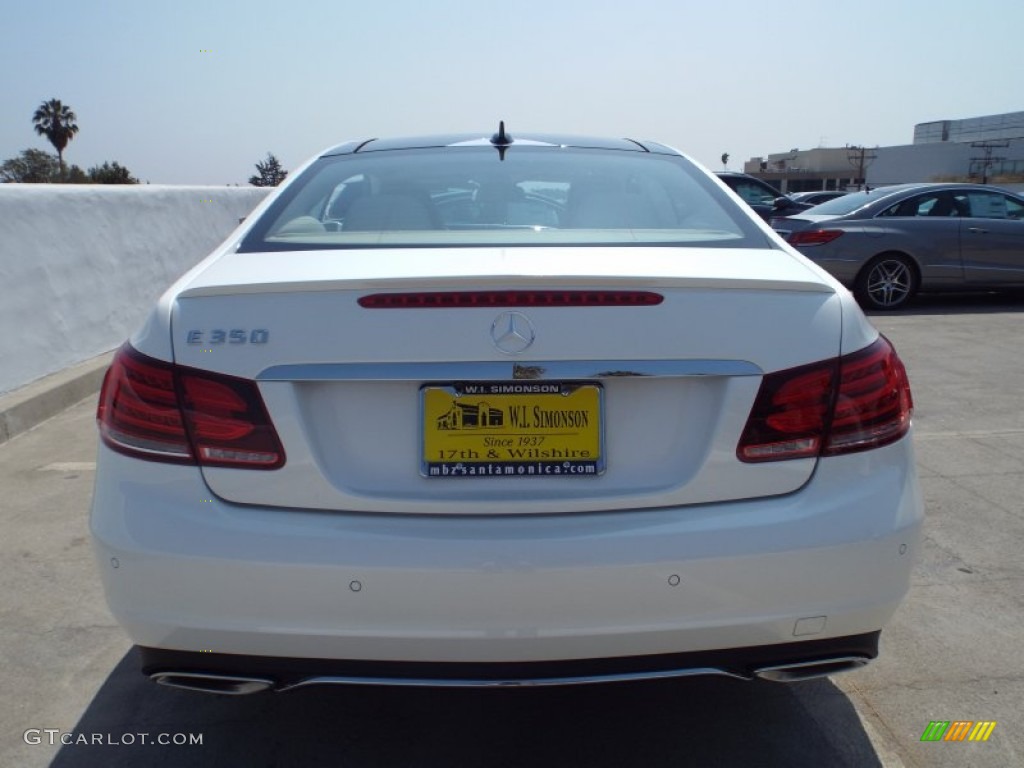 2014 E 350 Coupe - Diamond White Metallic / Silk Beige/Espresso Brown photo #5