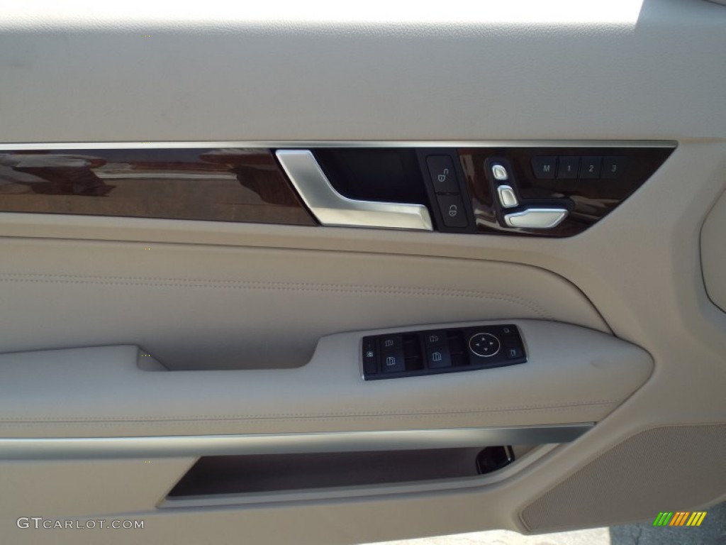 2014 E 350 Coupe - Diamond White Metallic / Silk Beige/Espresso Brown photo #6