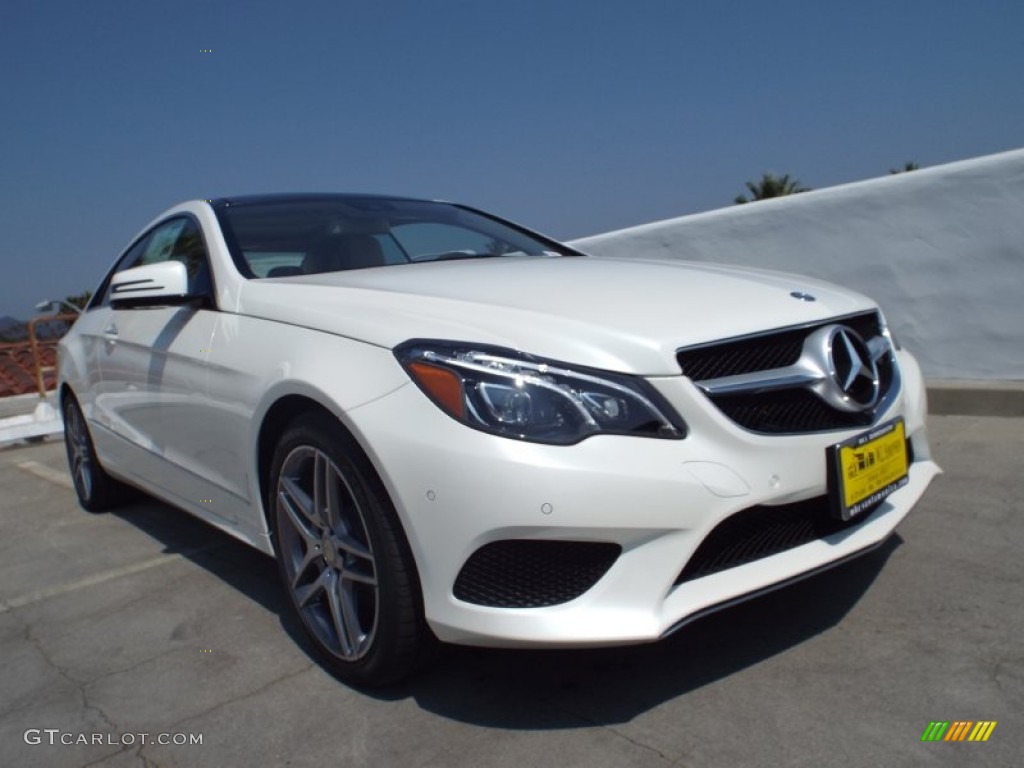 2014 E 350 Coupe - Diamond White Metallic / Silk Beige/Espresso Brown photo #11