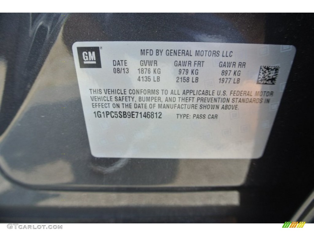 2014 Cruze LT - Tungsten Metallic / Jet Black photo #7