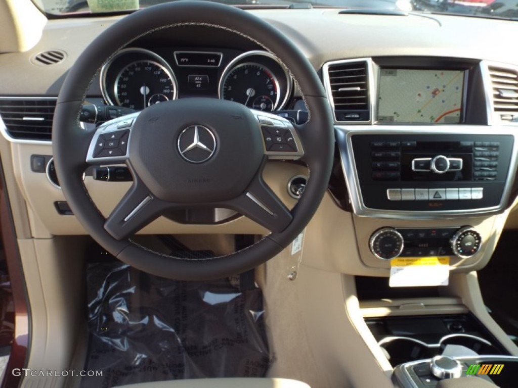 2014 Mercedes-Benz ML 350 Almond Beige Dashboard Photo #85681523