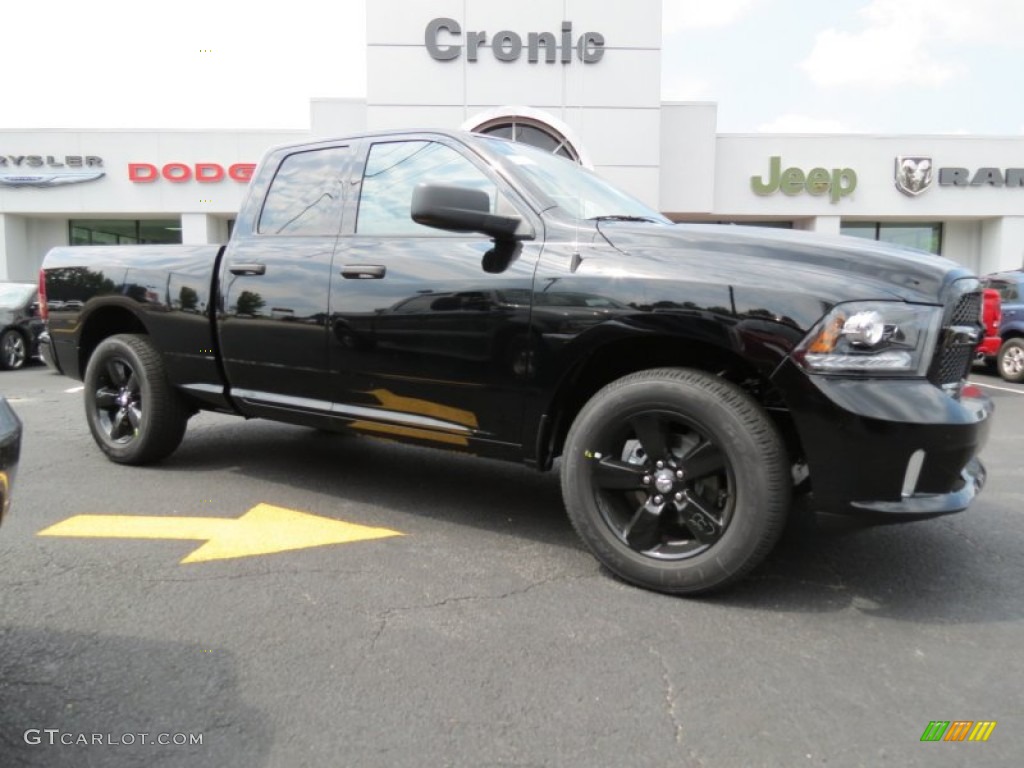 2014 1500 Express Quad Cab - Black / Black/Diesel Gray photo #1
