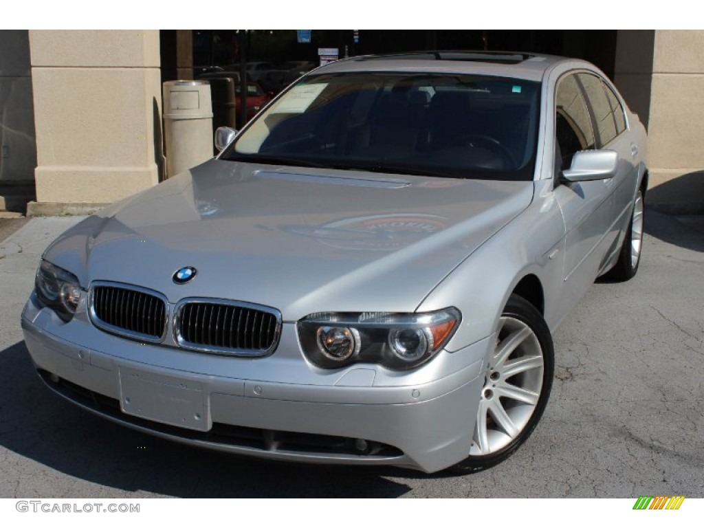 2003 7 Series 745i Sedan - Titanium Silver Metallic / Black/Black photo #2