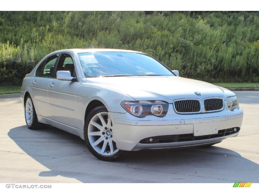 2003 7 Series 745i Sedan - Titanium Silver Metallic / Black/Black photo #3