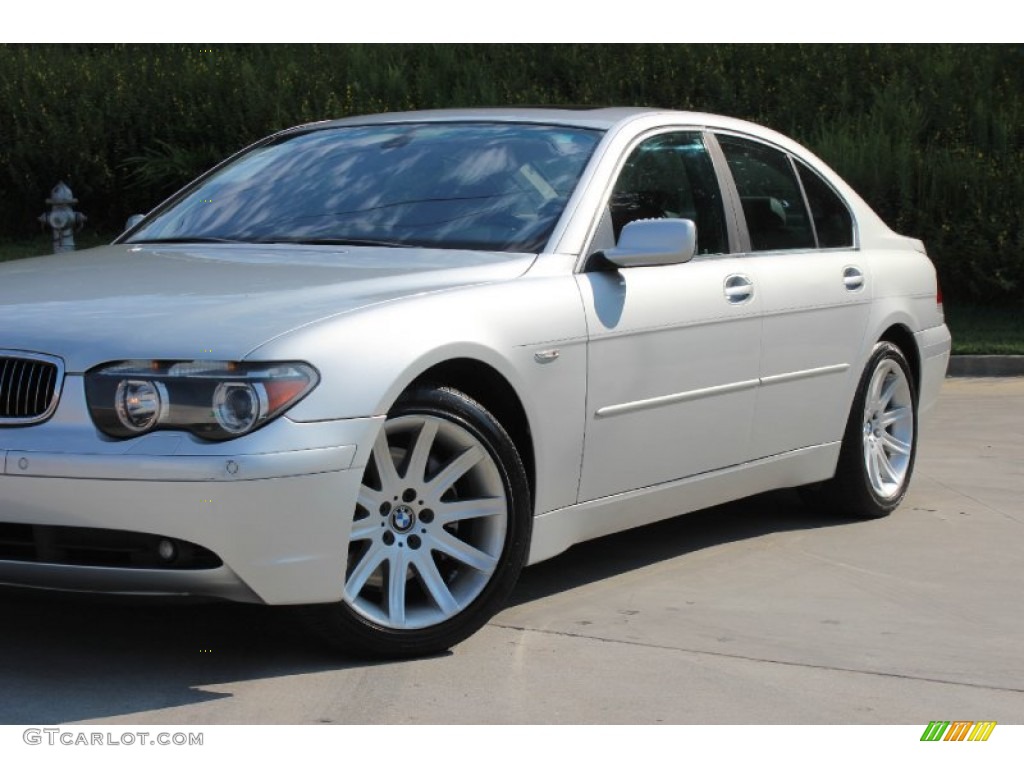 2003 7 Series 745i Sedan - Titanium Silver Metallic / Black/Black photo #8