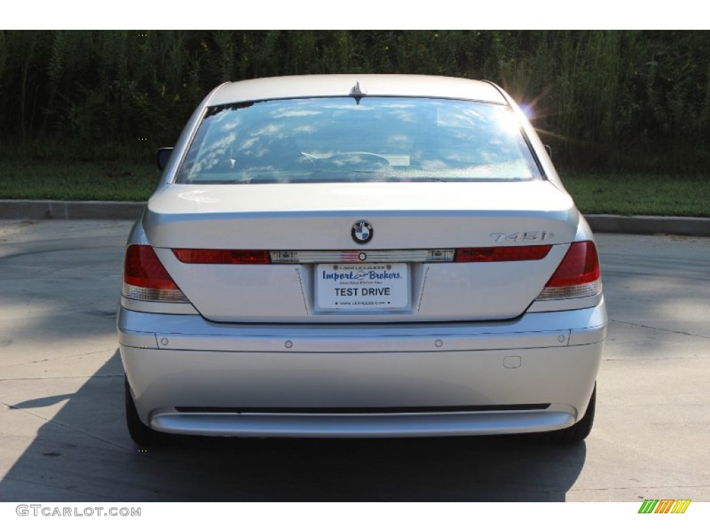 2003 7 Series 745i Sedan - Titanium Silver Metallic / Black/Black photo #12