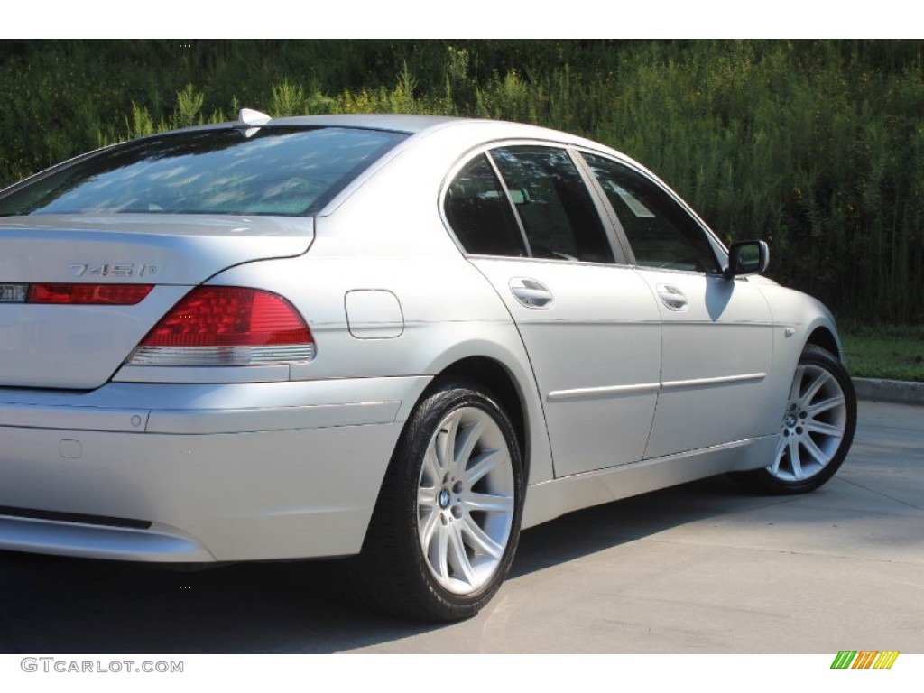 2003 7 Series 745i Sedan - Titanium Silver Metallic / Black/Black photo #14